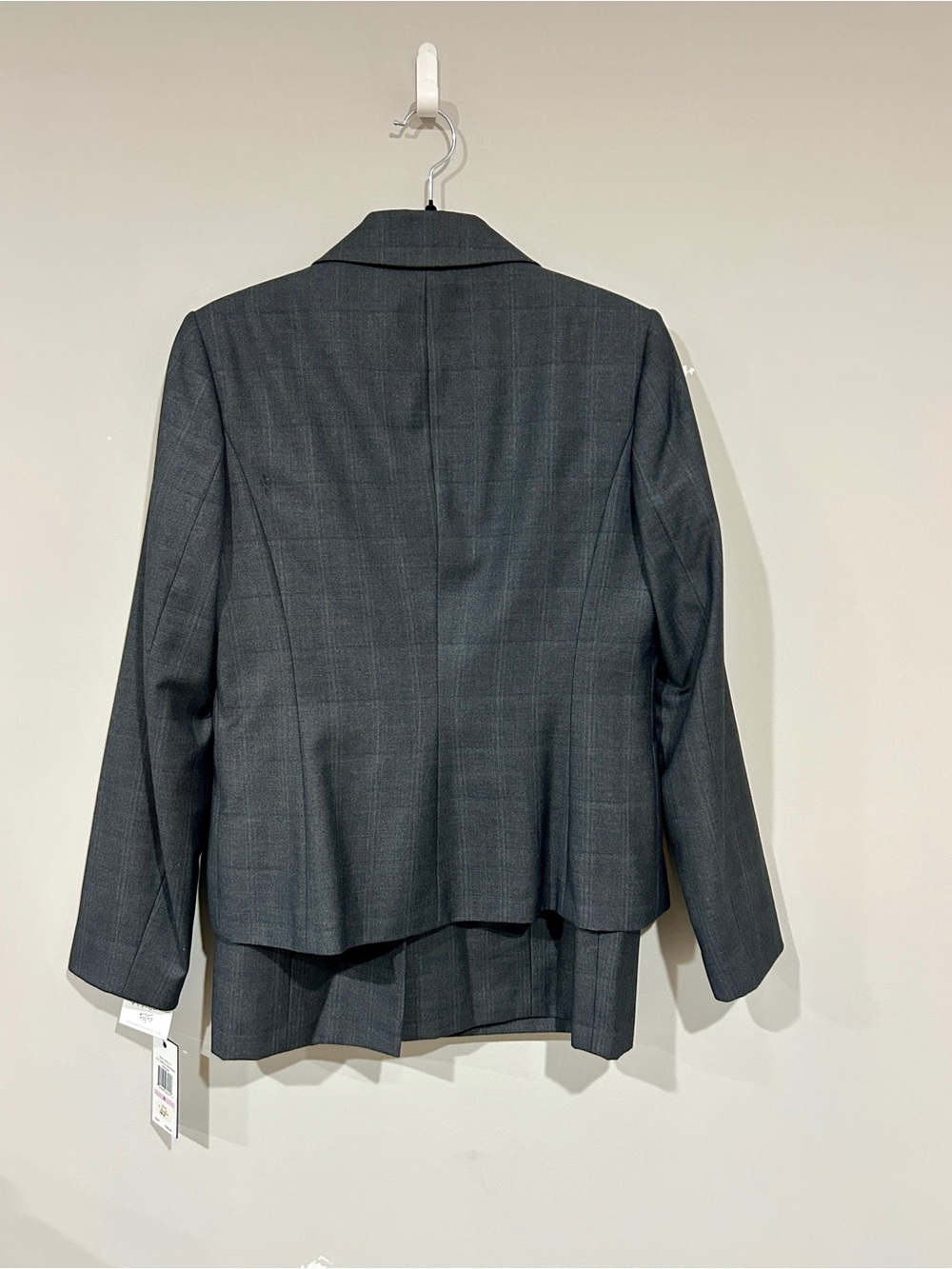 Calvin Klein Gray Plaid Women's Blazer - Picture 2 of 14
